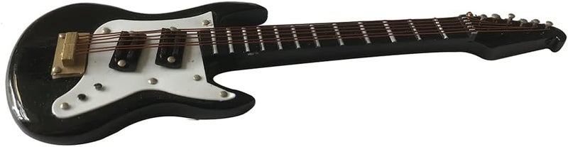 ALANO 12cm Black bass Guitar Ornament Guitar Decorations Wood Guitar Ornament（GE23B-12） - Image 2